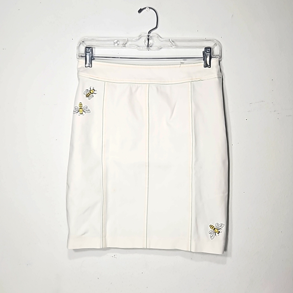 Guc Escada Bee Embroidered Office Basic Flat Fron… - image 1